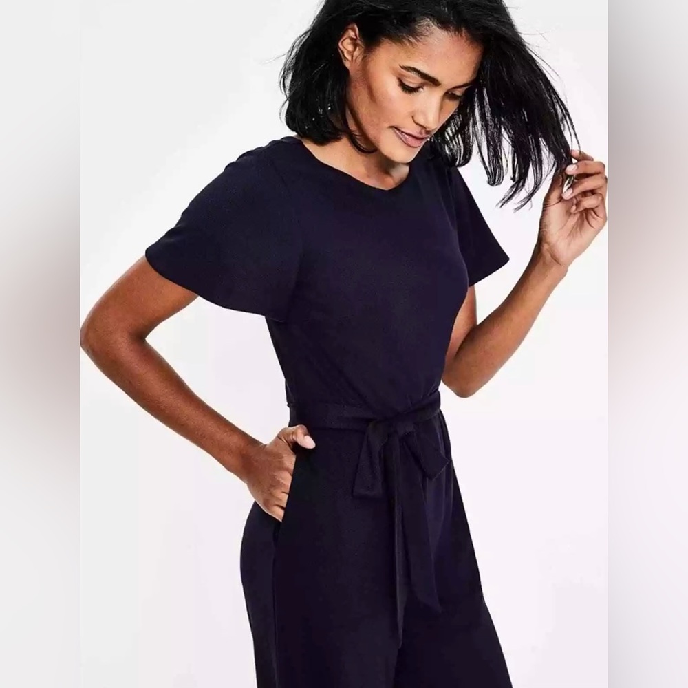 NWT Boden Camille Ponte Jumpsuit in Navy